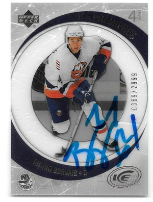 Bruno Gervais Signed 2005-06 Upper Deck Ice Premieres Hockey Card - New York Islanders - PastPros