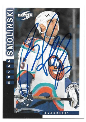 Bryan Smolinski Signed 1997-98 Score Hockey Card - New York Islanders - PastPros
