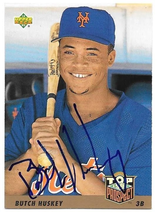 Butch Huskey Signed 1993 Upper Deck Baseball Card - New York Mets