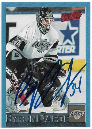 Byron Dafoe Signed 1995-96 Bowman Hockey Card - Los Angeles Kings - PastPros