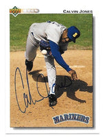 Calvin Jones Signed 1992 Upper Deck Baseball Card - Seattle Mariners - PastPros