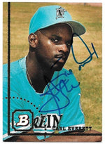 Carl Everett Signed 1994 Bowman Baseball Card - Florida Marlins - PastPros
