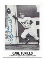 Carl Furillo Signed 1977 Renata Galasso Baseball Card - Brooklyn Dodgers - PastPros