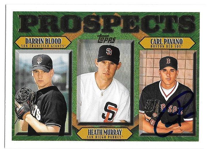 Carl Pavano Signed 1997 Topps Baseball Card - Boston Red Sox - PastPros