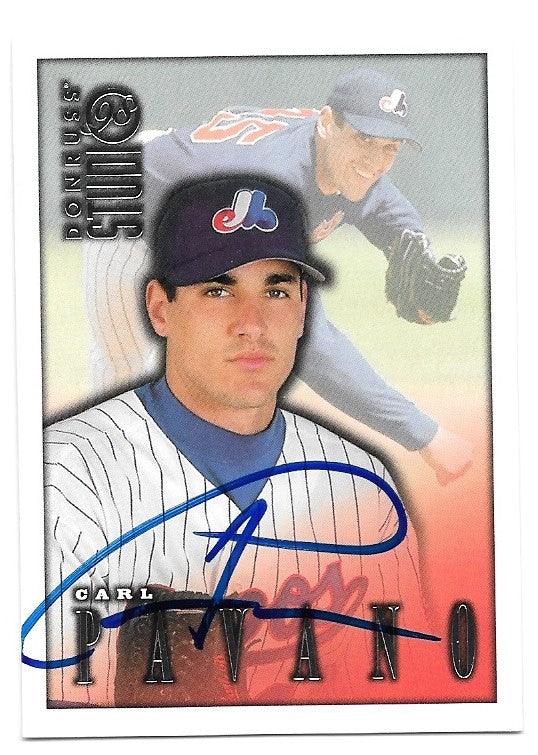 Carl Pavano Signed 1998 Donruss Studio Baseball Card - Montreal Expos - PastPros