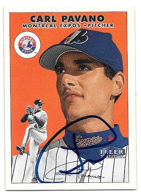 Carl Pavano Signed 2000 Fleer Tradition Baseball Card - Montreal Expos - PastPros