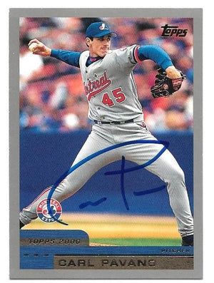 Carl Pavano Signed 2000 Topps Baseball Card - Montreal Expos