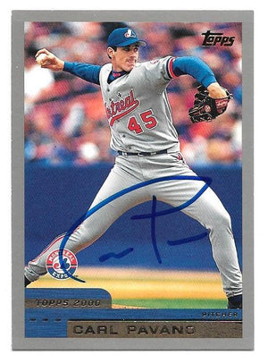 Carl Pavano Signed 2000 Topps Baseball Card - Montreal Expos - PastPros