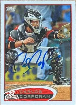 Carlos Corporan Signed 2012 Topps Baseball Card - Houston Astros