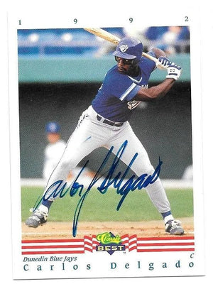 Carlos Delgado Signed 1992 Classic Best Baseball Card
