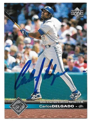 Carlos Delgado Signed 1997 Upper Deck Baseball Card - Toronto Blue Jays