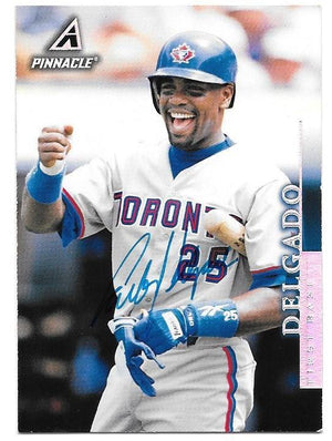Carlos Delgado Signed 1998 Pinnacle Baseball Card - Toronto Blue Jays - PastPros