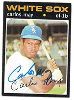 Carlos May Signed 1971 Topps Baseball Card - Chicago White Sox