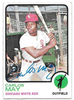 Carlos May Signed 1973 Topps Baseball Card - Chicago White Sox