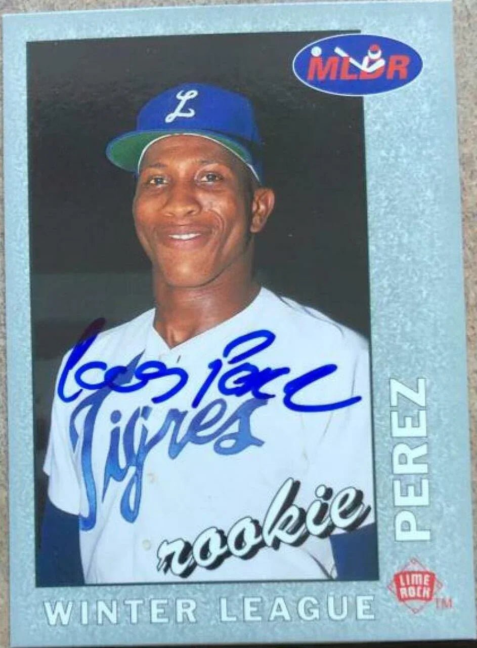 Carlos Perez Signed 1993 Lime Rock Dominican Winter League Baseball Card