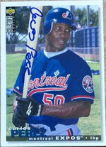 Carlos Perez Signed 1995 Collector's Choice Baseball Card - Montreal Expos