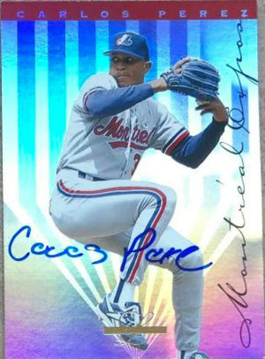 Carlos Perez Signed 1995 Leaf Limited Baseball Card - Montreal Expos