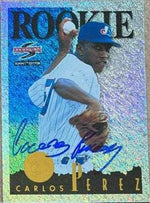 Carlos Perez Signed 1995 Score Summit Nth Degree Baseball Card - Montreal Expos