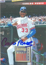 Carlos Perez Signed 1996 Donruss Baseball Card - Montreal Expos - PastPros