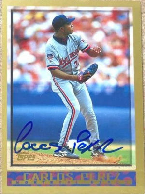 Carlos Perez Signed 1998 Topps Baseball Card - Montreal Expos