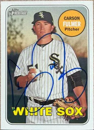 Carson Fulmer Signed 2018 Topps Heritage Baseball Card - Chicago White Sox - PastPros