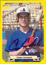 Casey Candaele Signed 1987 Classic Update Baseball Card - Montreal Expos