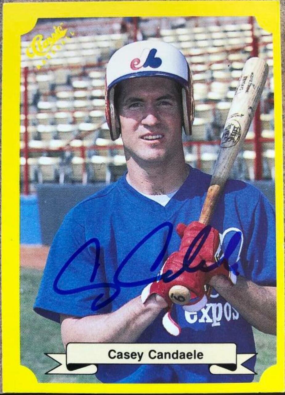 Casey Candaele Signed 1987 Classic Update (Green Back) Baseball Card - Montreal Expos - PastPros