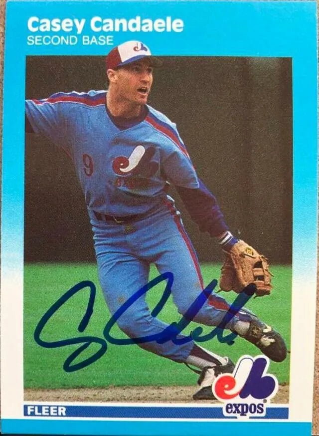 Casey Candaele Signed 1987 Fleer Update Baseball Card - Montreal Expos