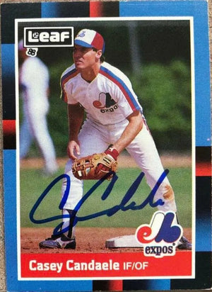 Casey Candaele Signed 1988 Donruss Baseball Card - Montreal Expos