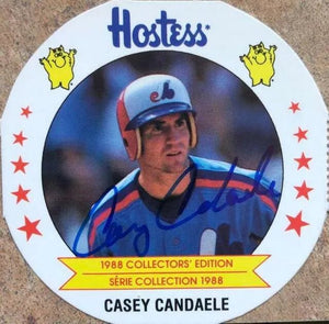 Casey Candaele Signed 1988 Hostess Baseball Card - Montreal Expos