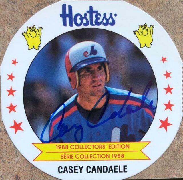 Casey Candaele Signed 1988 Hostess Baseball Card - Montreal Expos - PastPros