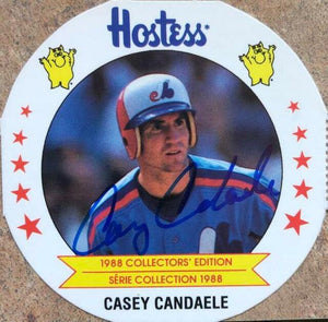 Casey Candaele Signed 1988 Hostess Baseball Card - Montreal Expos - PastPros