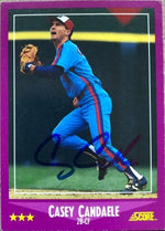 Casey Candaele Signed 1988 Score Baseball Card - Montreal Expos