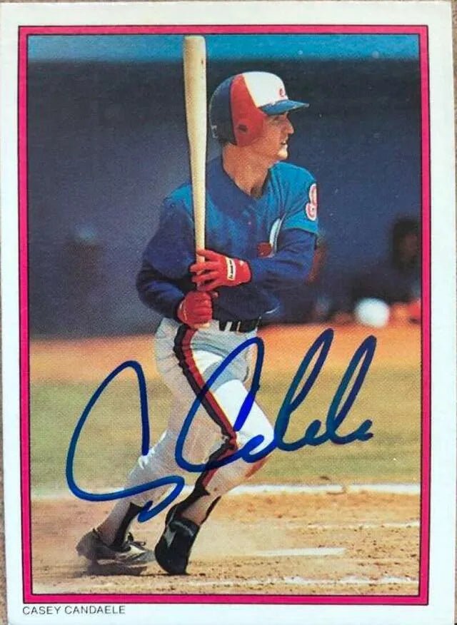 Casey Candaele Signed 1988 Topps All-Star Set Collector's Edition Baseball Card - Montreal Expos