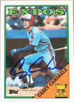 Casey Candaele Signed 1988 Topps Baseball Card - Montreal Expos