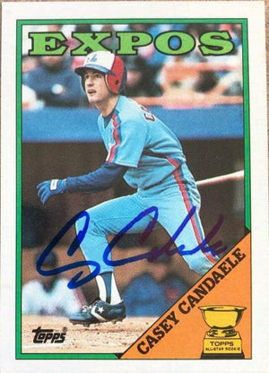 Casey Candaele Signed 1988 Topps Baseball Card - Montreal Expos - PastPros