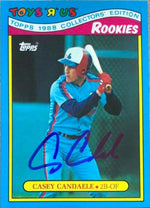 Casey Candaele Signed 1988 Topps Toys R Us Rookies Baseball Card - Montreal Expos - PastPros