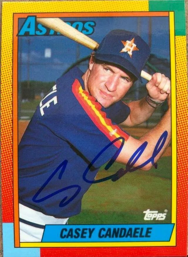 Casey Candaele Signed 1990 Topps Traded Tiffany Baseball Card - Houston Astros
