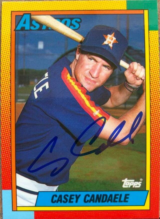 Casey Candaele Signed 1990 Topps Traded Tiffany Baseball Card - Houston Astros - PastPros