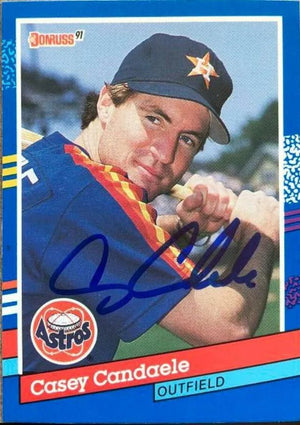 Casey Candaele Signed 1991 Donruss Baseball Card - Houston Astros