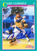 Casey Candaele Signed 1991 Score Baseball Card - Houston Astros