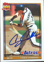 Casey Candaele Signed 1991 Topps Baseball Card - Houston Astros - PastPros