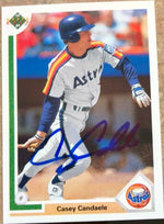 Casey Candaele Signed 1991 Upper Deck Baseball Card - Houston Astros - PastPros