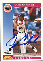 Casey Candaele Signed 1992 Score Baseball Card - Houston Astros - PastPros