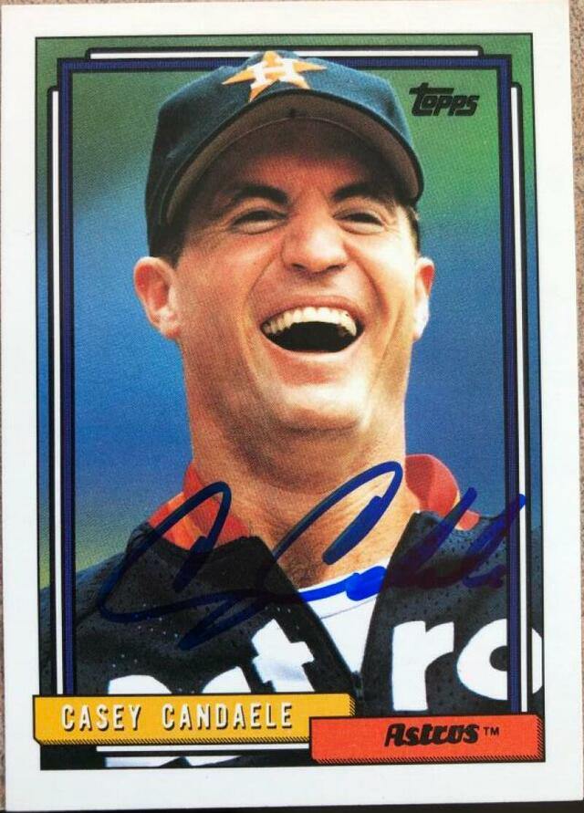 Casey Candaele Signed 1992 Topps Baseball Card - Houston Astros - PastPros