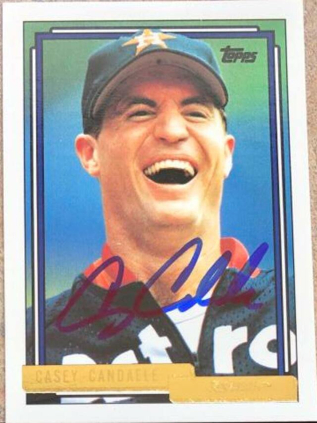 Casey Candaele Signed 1992 Topps Gold Baseball Card - Houston Astros - PastPros