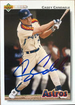 Casey Candaele Signed 1992 Upper Deck Baseball Card - Houston Astros