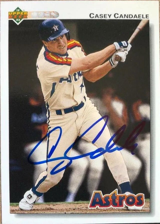 Casey Candaele Signed 1992 Upper Deck Baseball Card - Houston Astros