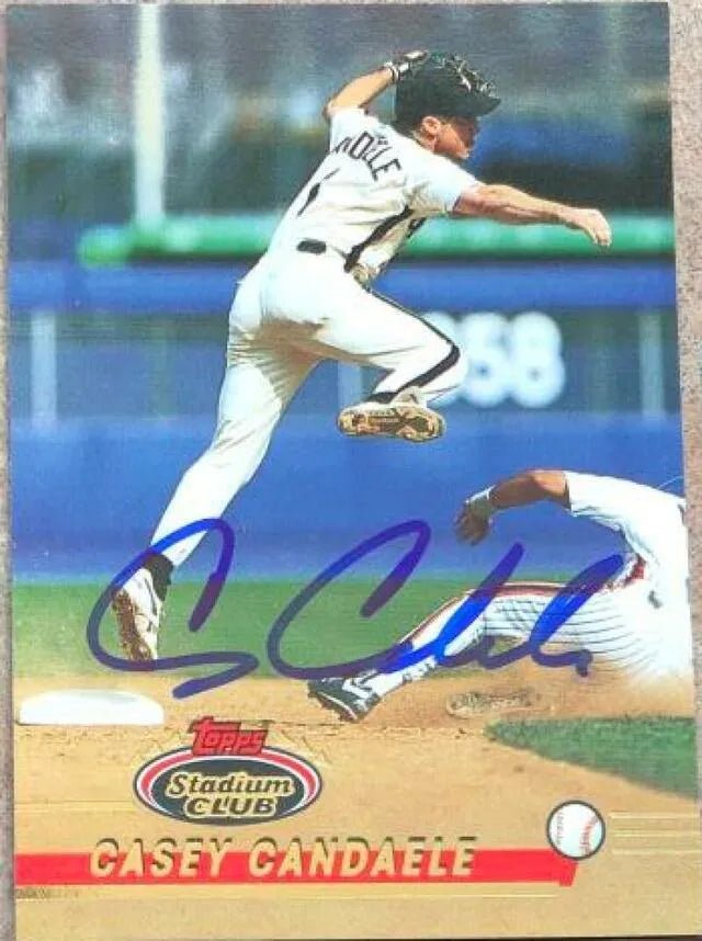 Casey Candaele Signed 1993 Stadium Club Baseball Card - Houston Astros