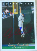 Casey Candaele Signed 1993 Upper Deck Baseball Card - Houston Astros